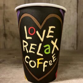 Drinkbeker karton Love Relax Coffee - 180 cc - 2500 stuks